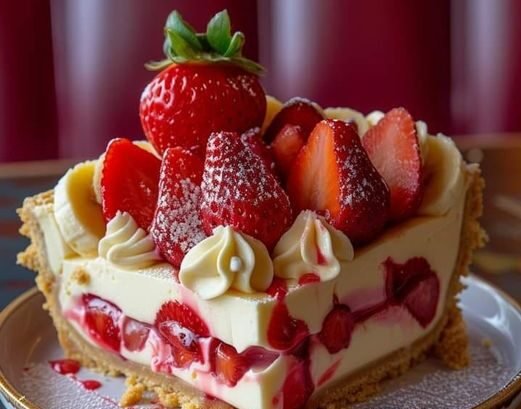 Banana-Strawberry Cheesecake Dream