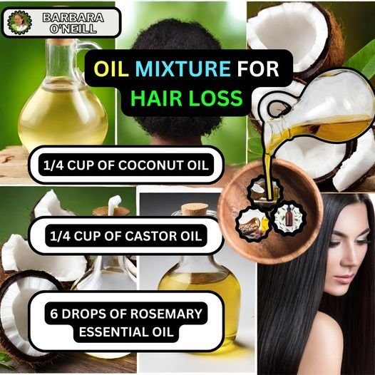 Oils for Hair Castor Oil Rosemary Oil Coconut Oil