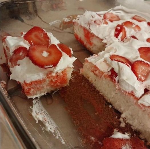 Strawberry Poke Cake recipe Weight Watchers-friendly