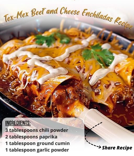 Tex-Mex Beef and Cheese Enchiladas Recipe