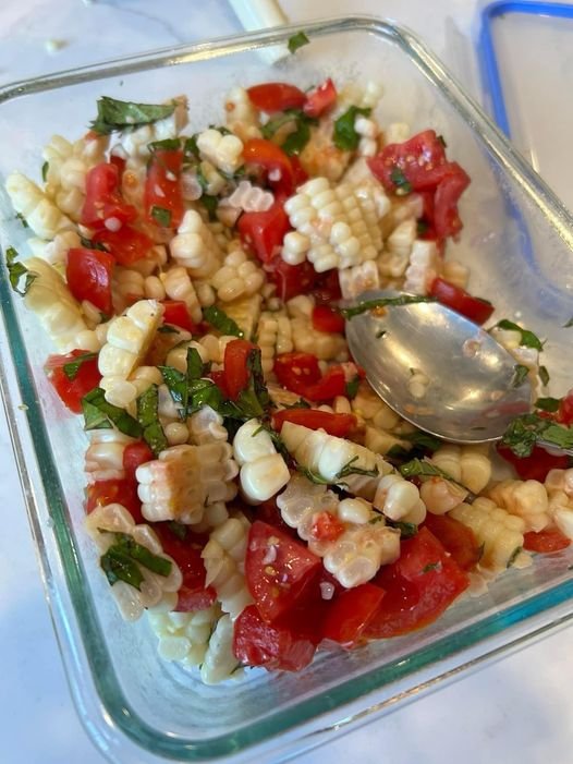 simple recipe for corn tomato basil salad