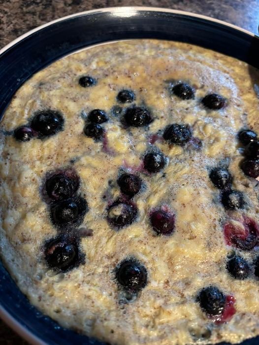 A delicious and healthy oatmeal breakfast! pancake-like